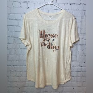 Maurices size large ivory screen printed